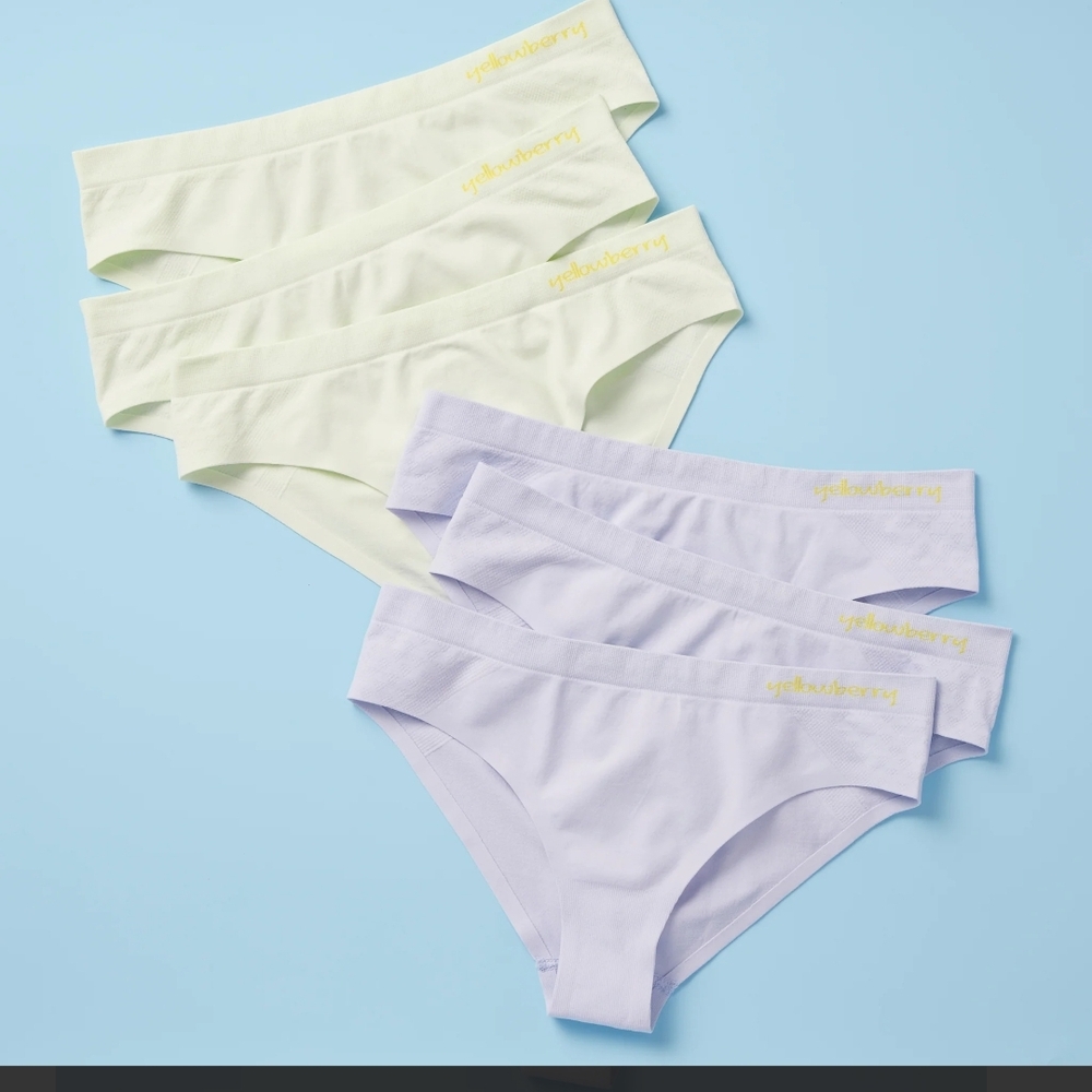 Girls Yellowberry Twistr Seamless Underwear Bundle of Six XS 8/10